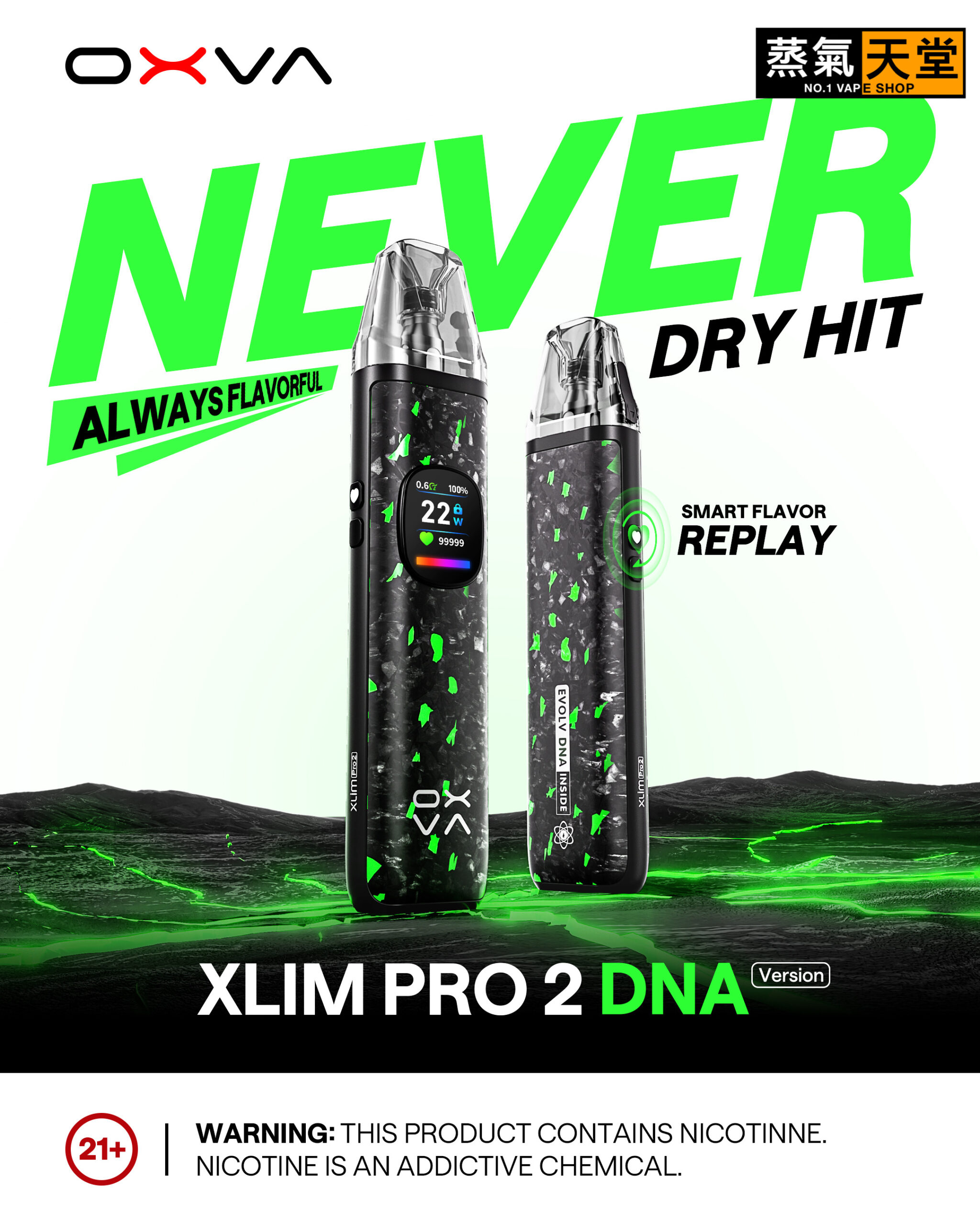 OXVA Xlim Pro 2 DNA 小蠻牛 – 全球首款 DNA 驅動 Pod 裝置