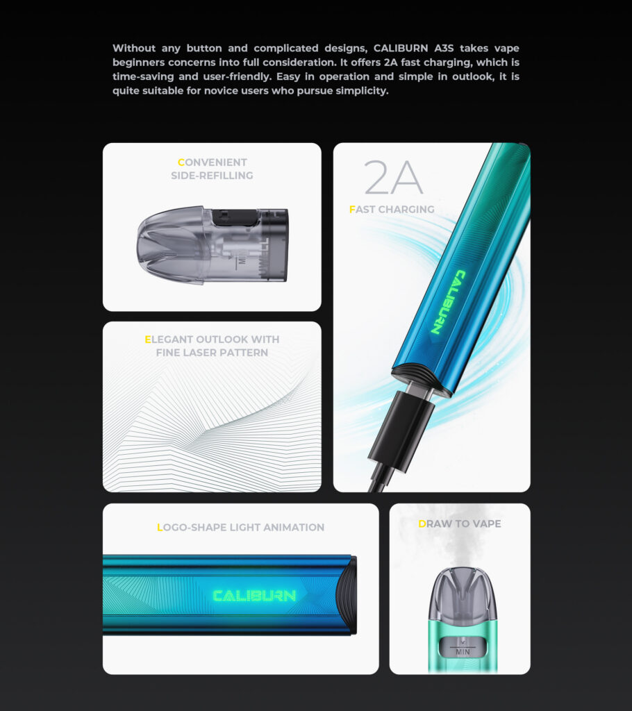 UWELL CALIBURN A3s 咖哩棒 電子煙主機 商品特色 4