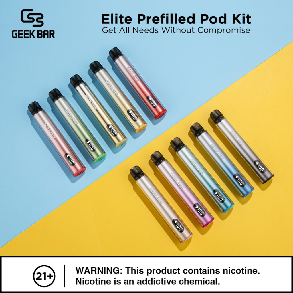 Geek Bar Elite Prefilled Pod Kit 菁英一次性拋棄式電子煙 商品特色 10